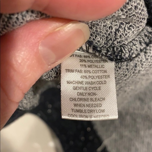 LOFT Zipper Detail Shimmer Crew EUC - Picture 12 of 12